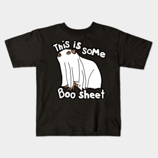 This is Some Boo Sheet Halloween Capybara Kids T-Shirt